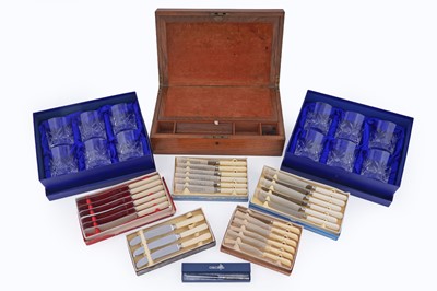 Lot 288 - Boxed Royal Doulton crystal whisky tumblers; and other items