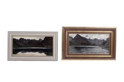 Lot 144 - George Sherwood Hunter - Two Scottish loch scenes Loch Coruisk, Skye | oil