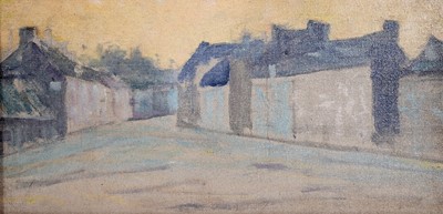 Lot 350 - George Sherwood Hunter - Two town scenes | oil