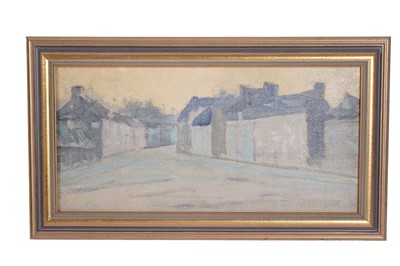 Lot 350 - George Sherwood Hunter - Two town scenes | oil