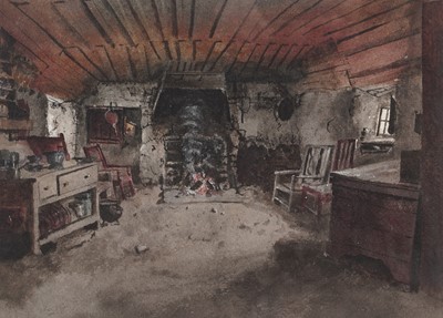 Lot 344 - George Sherwood Hunter - A pair of interior scenes | watercolour