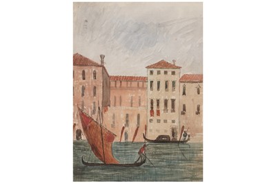 Lot 154 - George Sherwood Hunter - Gondolas in Venice | watercolour