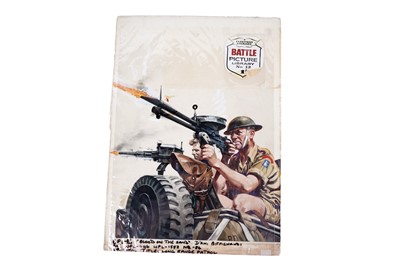 Lot 195 - Original artwork for Battle Picture Library No. 12 “Blood on the Sand”