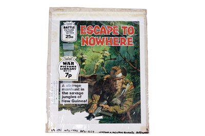 Lot 405 - Original artwork for Battle Picture Library No. 295 “Escape to Nowhere”