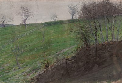 Lot 347 - George Sherwood Hunter - A pair of landscape scenes | pastel