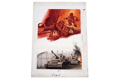Lot 419 - Original artwork for Battle Picture Library No. 141 “Big Drop”