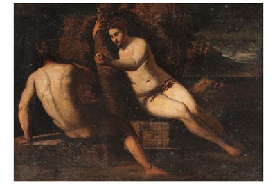 Lot 301 - George Sherwood Hunter after Jacopo Robusti called Tintoretto - The Temptation of Adam | oil