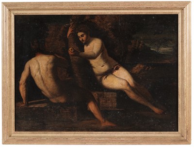Lot 301 - George Sherwood Hunter after Jacopo Robusti called Tintoretto - The Temptation of Adam | oil