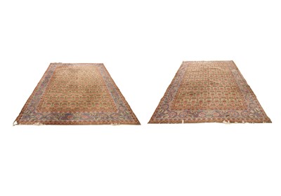Lot 522 - A pair of hand-knotted Persian Tabriz carpets