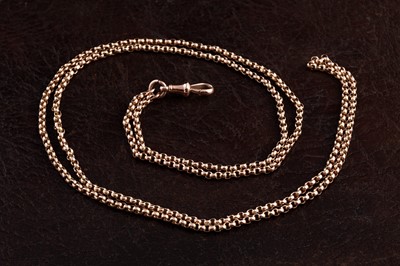 Lot 282 - A late 19th Century 9ct rose gold guard chain
