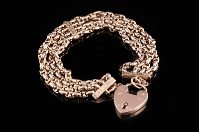 Lot 284 - A Edwardian 9ct gold bracelet