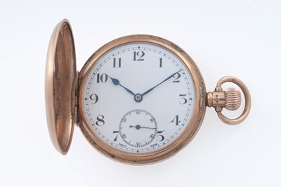 Lot 632 - A 9ct yellow gold cased hunter pocket watch