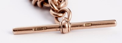 Lot 291 - An early 20th Century 9ct rose gold double "Albert" watch chain