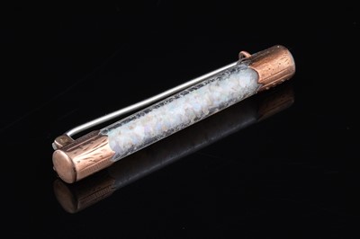 Lot 300 - A Victorian raw opal bar brooch