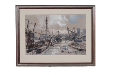 Lot 631 - Walter Holmes - North Shields Fish Quay | pastel