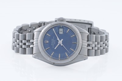 Lot 606 - Rolex Oyster Perpetual Date: a stainless steel cased lady's automatic wristwatch