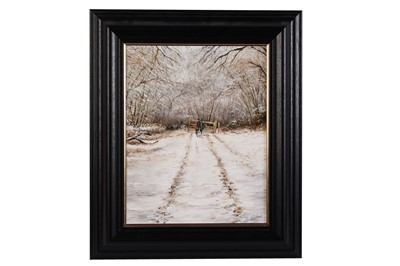 Lot 485 - Jeff Rowland - A Winters Walk | oil