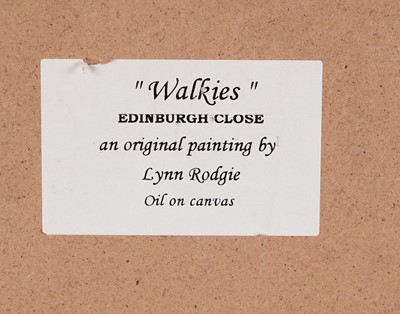 Lot 79 - Lynn Rodgie _ Walkies, Edinburgh Close | oil