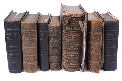 Lot 423 - Seven early 20th Century family bibles