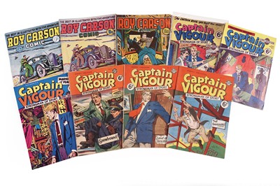 Lot 232 - Captain Vigour comics; and Roy Carson comics