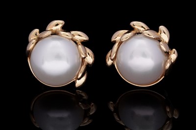 Lot 727 - Paloma Picasso for Tiffany: a pair of cultured earrings