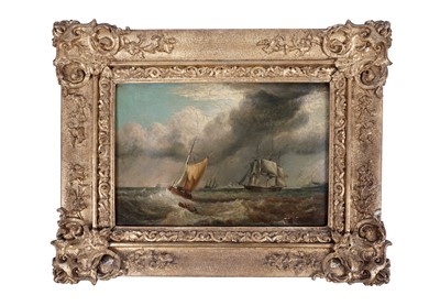 Lot 525 - George Chambers - Shipping off Whitby | oil