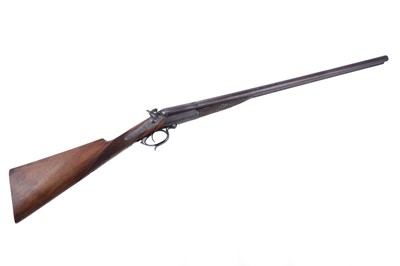 Lot 175 - A 19th Century double barrel breech loading pin-fire shotgun by Trulock & Harriss