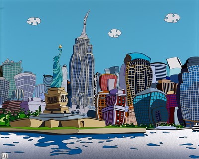 Lot 102 - Dylan Izaak - New York Skyline | oil