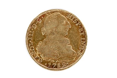 Lot 415 - A Charles III 1782 Spanish 8 Escudos gold coin