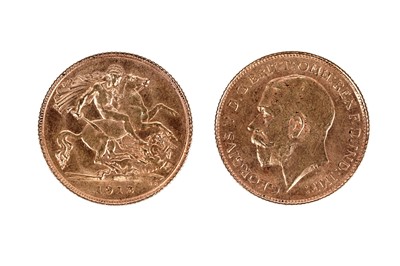 Lot 411 - A George V 1913 gold half sovereign