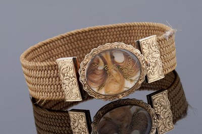 Lot 330 - A Victorian hairwork bracelet
