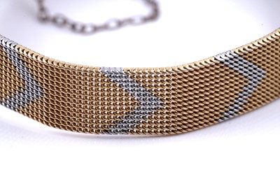 Lot 141 - A Victorian diamond garter pattern bracelet