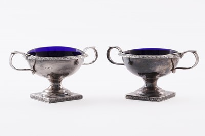 Lot 458 - A pair of silver table salts