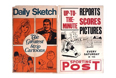 Lot 381 - Two comics-related newspaper posters