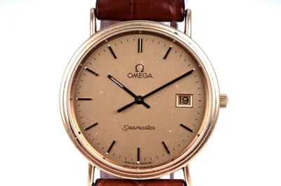 Lot 410 - Omega Seamaster: an 18ct yellow gold cased quartz wristwatch
