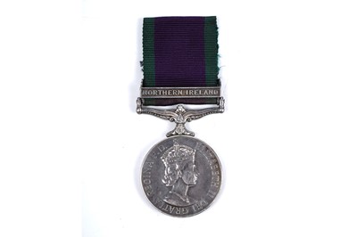 Lot 74 - Queen Elizabeth II General Service Medal with Northern Ireland clasp
