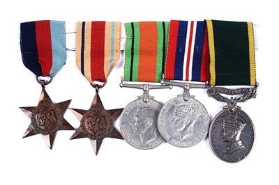 Lot 386 - Second World War territorial group of medals