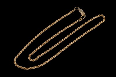 Lot 264 - A 9ct gold rope-twist pattern necklace