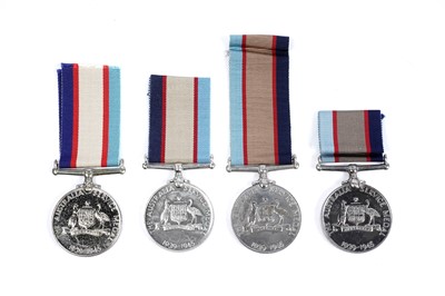 Lot 115 - Four Second World War Australian war service medals