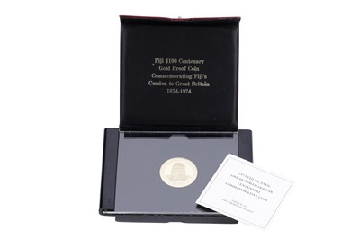 Lot 433 - Fiji Islands 1974 $100 Centennial Commemorative coin