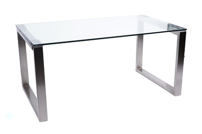 Lot 115 - A contemporary glass top dining table