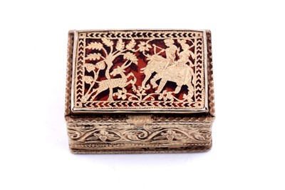Lot 355 - A 20th Century Indian silvergilt box