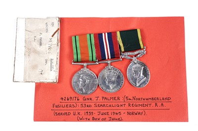 Lot 121 - World War II General Service medals and Territorial Efficiency Medal
