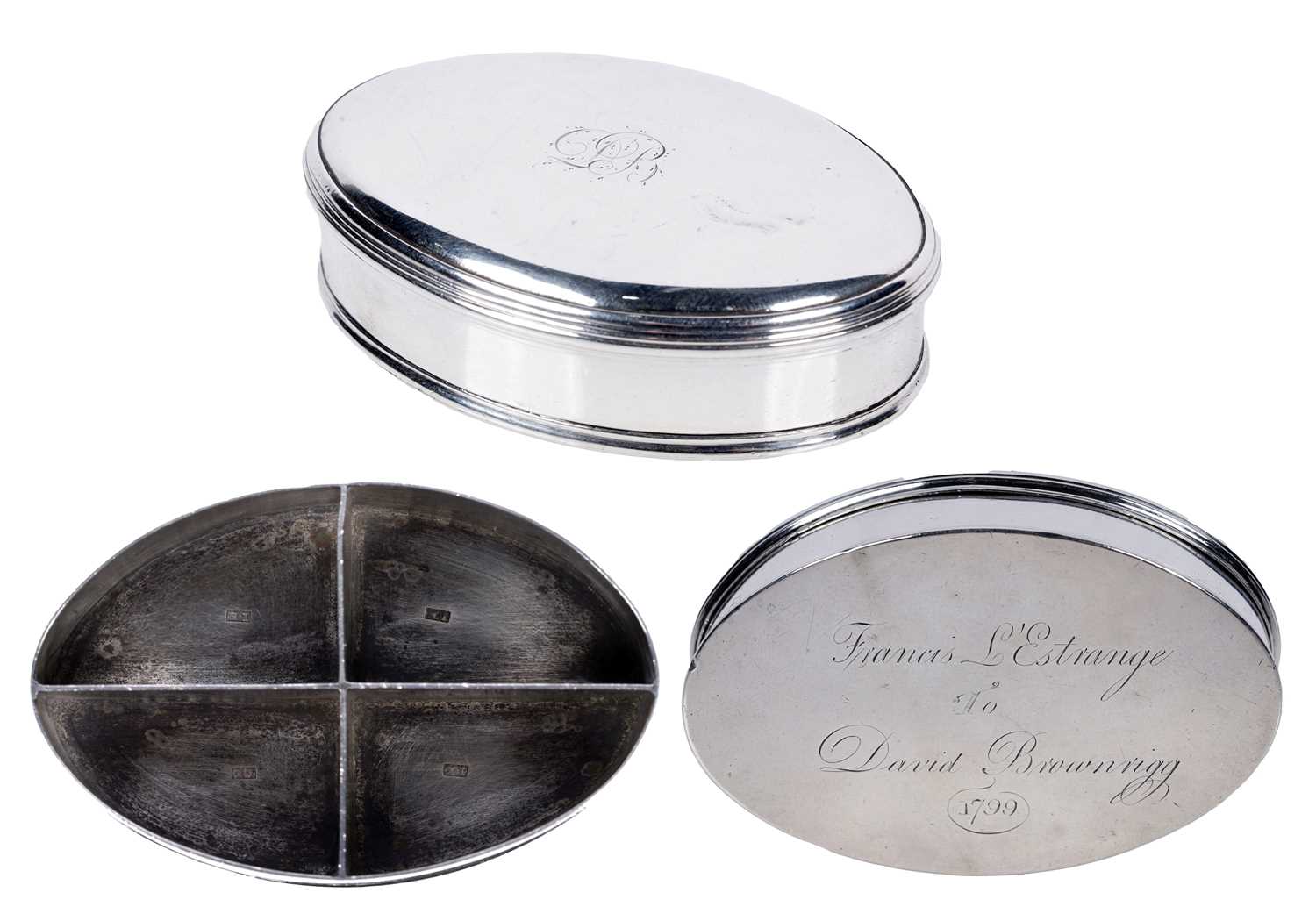 Lot 291 - A rare George III Irish silver surgeon’s box by James Kennedy, Dublin c.1799