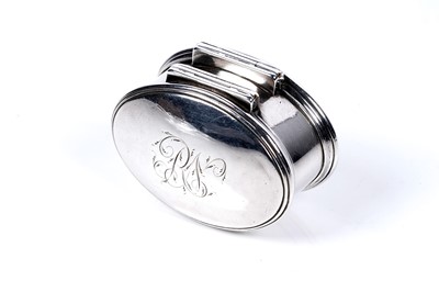 Lot 118 - A rare George III Irish silver nutmeg grater by Abraham Tuppy, Dublin c.1790
