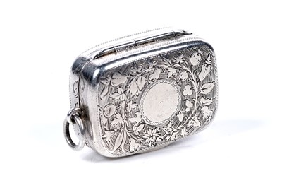 Lot 119 - An extremely rare George III Irish silver vinaigrette, Dublin 1818