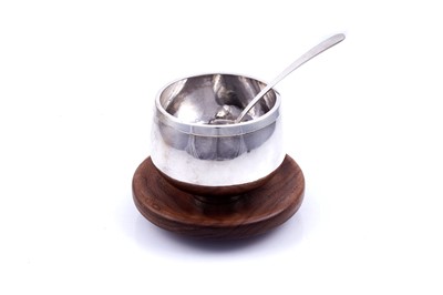 Lot 133 - An Elizabeth II provincial silver sauce bowl with ladle and base