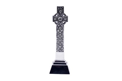 Lot 151 - An early 20th Century electroplated miniature copy of the 9th Century Celtic St Martin’s cross