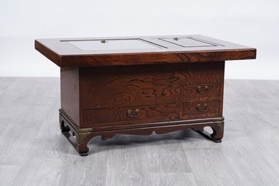 Lot 14 - A Korean elm hibachi coffee table