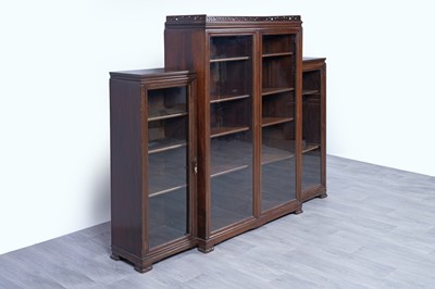 Lot 40 - A 20th Century Oriental mahogany bookcase